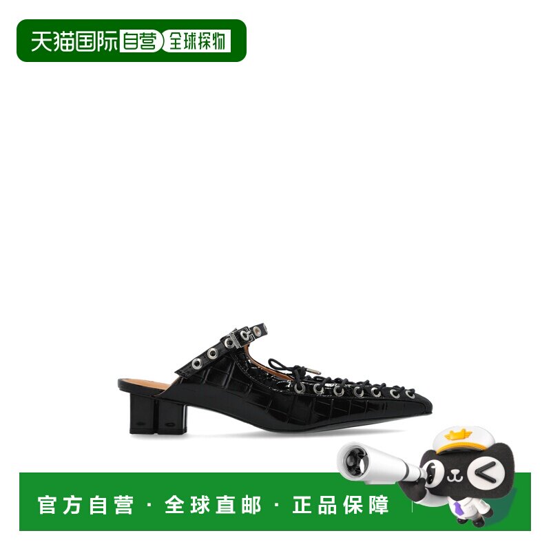 GANNI 女士凉鞋 S30094929099 AW2025 黑色 Eco leather slides