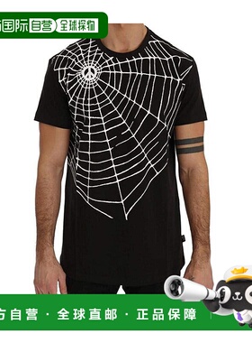 1h可退 MOSCHINO 男士T恤 M444403M3448C74 SS2021 黑色 徽标细节