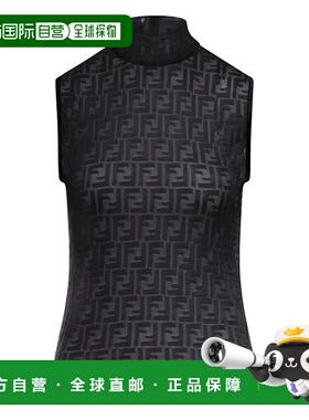 FENDI 女士T恤 FS9763AW8K0 SS2026 黑色 Fendi High-Neck Ff Jer