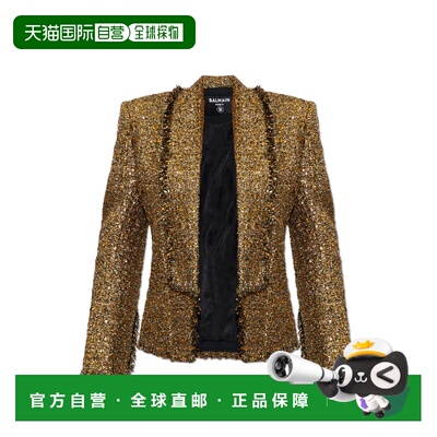 BALMAIN 女士西服 HF1SC308XM19EAD AW2026 棕色 长袖休闲夹克