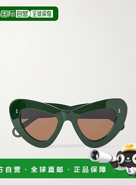1h可退 潮奢 J.W. Anderson 女士 蝴蝶猫眼醋纤太阳眼镜 EW0028FA