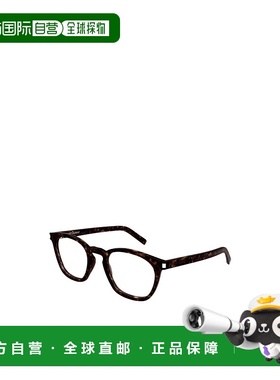 SAINT LAURENT 男士眼镜 SL28OPT007 AW2024 黑色 徽标平光镜