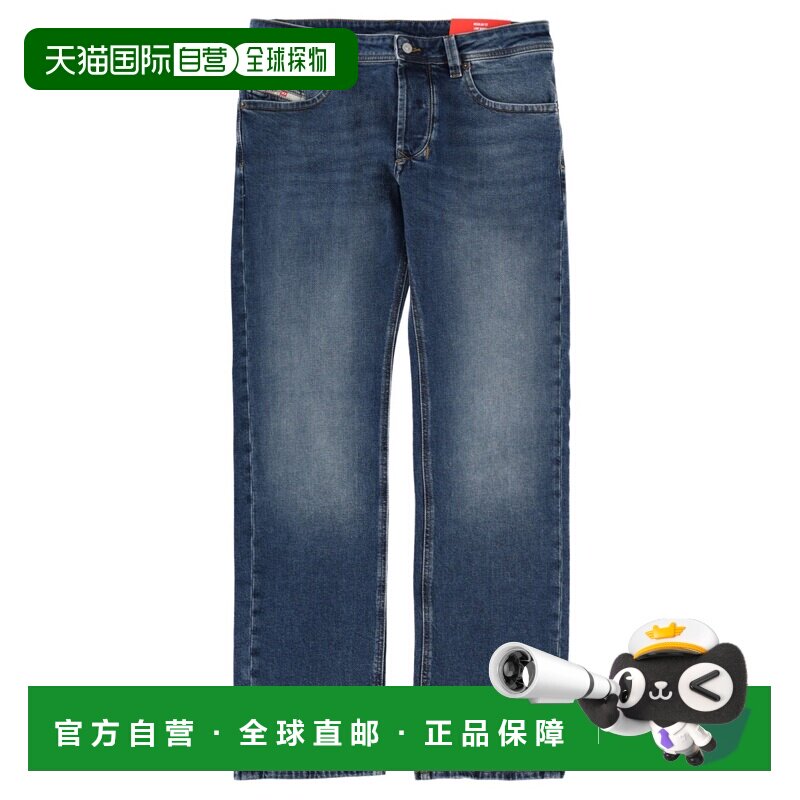 DIESEL 男士牛仔裤 00C06Q0ADBI01 SS2026 蓝色 Logo 贴片牛仔裤