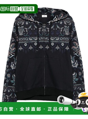 1h可退 ETRO 男士卫衣 MRMB0004AK989X0883 AW2025 黑色 长袖卫衣