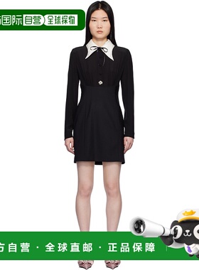 1h可退 潮奢 versace 范思哲 女士 黑色 Contrast-Collar Silk Cr