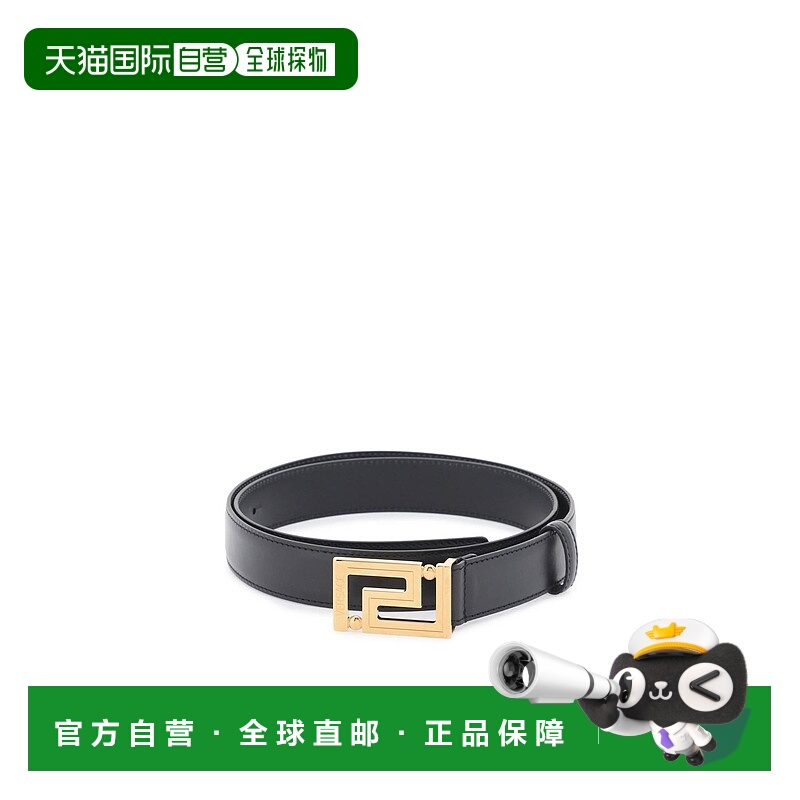 1h可退 VERSACE 男士腰带 1012399DVTP11B00V CO 黑色 Leather be