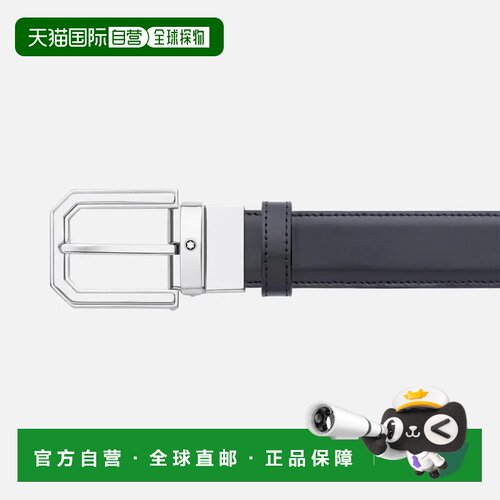 MONTBLANC 男士腰带 111092 SS2025 黑色 徽标搭扣腰带万宝龙