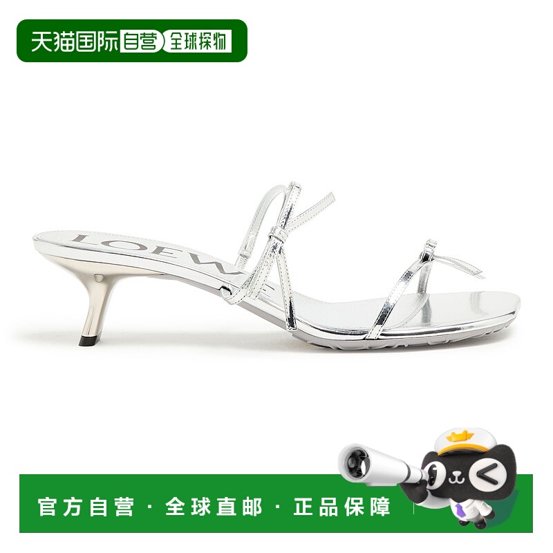 1h可退 潮奢 LOEWE 罗意威 女士 Petal 金属皮革蝴蝶结凉鞋