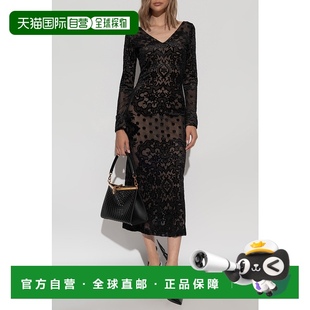 ETRO 黑色长袖 女士连衣裙 AW2024 WRHA019999JMD01N0000 1h可退