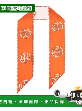 TORY BURCH 女士围巾 174863600 CO 橙色 Cravatta Medallion Log