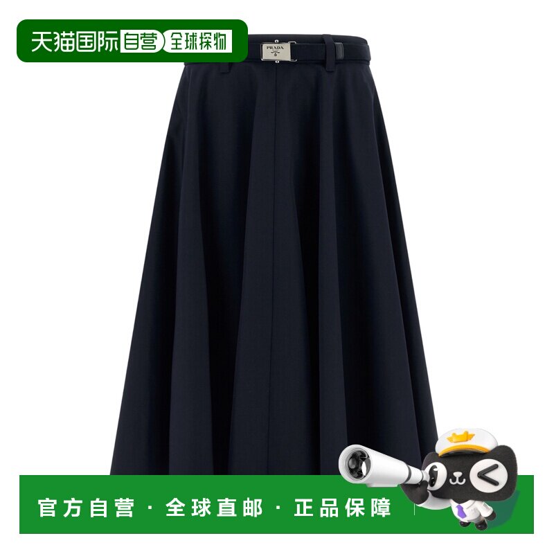 1h可退 PRADA 女士半身裙 P128IH187PSOOOF0008 SS2026 黑色a字裙