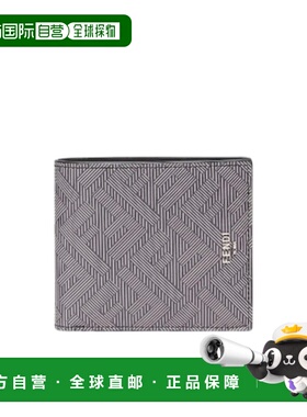 FENDI 男士钱包 7M0169AP16F1QCG SS2025 灰色 Shadow 钱包