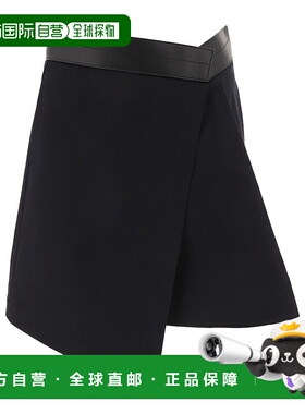 LOEWE 女士半身裙 S359Y08X101100 SS2022 黑色 Asymmetrical wra