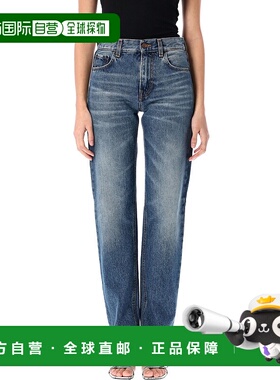 1h可退 潮奢 Haikure 女士 直筒牛仔裤 HEW03334DF106直筒裤