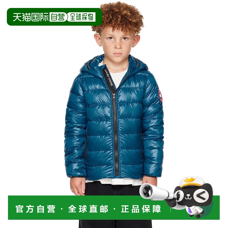 1h可退 潮奢 Canada Goose 加拿大鹅 男童 海军蓝 Crofton Hoodie