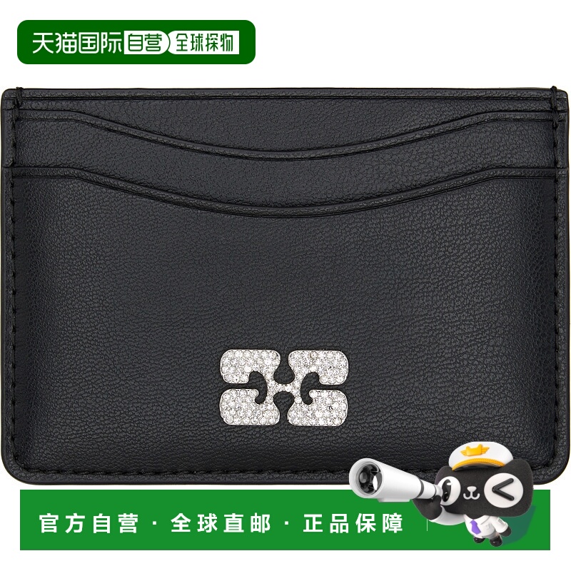 1h可退 潮奢 GANNI 甘尼 女士 黑色 Bou 卡包 A6392