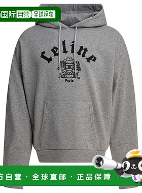 CELINE 男士针织衫 RY08M670Q08BQ SS2025 灰色长袖卫衣