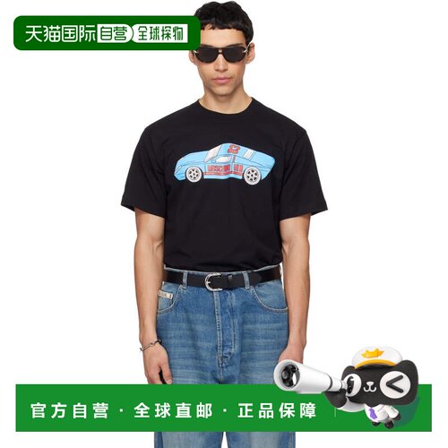 Moschino 莫斯奇诺 男士 黑色 Printed Organic Cotton Jersey T