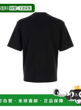 PRADA 男士T恤 UJN837SWM2240F0002 SS2025 黑色 GIROCOLLO M/C I