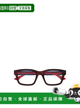 GUCCI 男士眼镜 GG1865O006 SS2025 红色 方框平光镜古驰