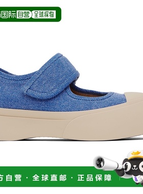 1h可退 潮奢 Marni 玛尼 女士 蓝色 Pablo 玛丽珍鞋 SNZW003120P8