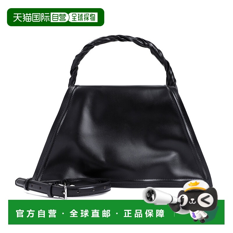 1h可退 潮奢 Y PROJECT 女士 黑色皮革手袋 620BA007S15BLACK