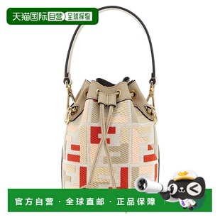 SS2025 8BS093AV10F048K 花色 Mini Tresor FENDI Mon 女士斜挎包