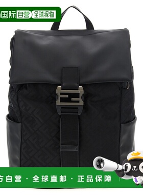 1h可退 FENDI 男士双肩包 7VZ090AVC6F0SAJ AW2025 黑色 'Fendi F