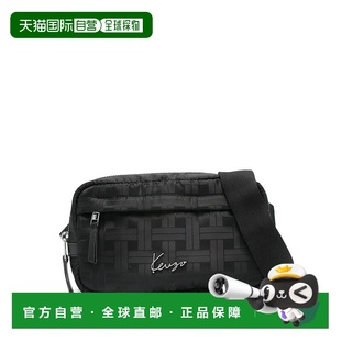 KENZO 女士斜挎包 FF65SA507F2299 AW2025 黑色 图案腰包单肩包