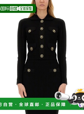 BALMAIN 女士针织毛衣 EF1KL150KI100PA SS2025黑色 针织衫