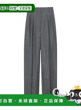 GIVENCHY 女士休闲裤 BW516Z1YJ7067 AW2025 灰色 羊毛双褶长裤