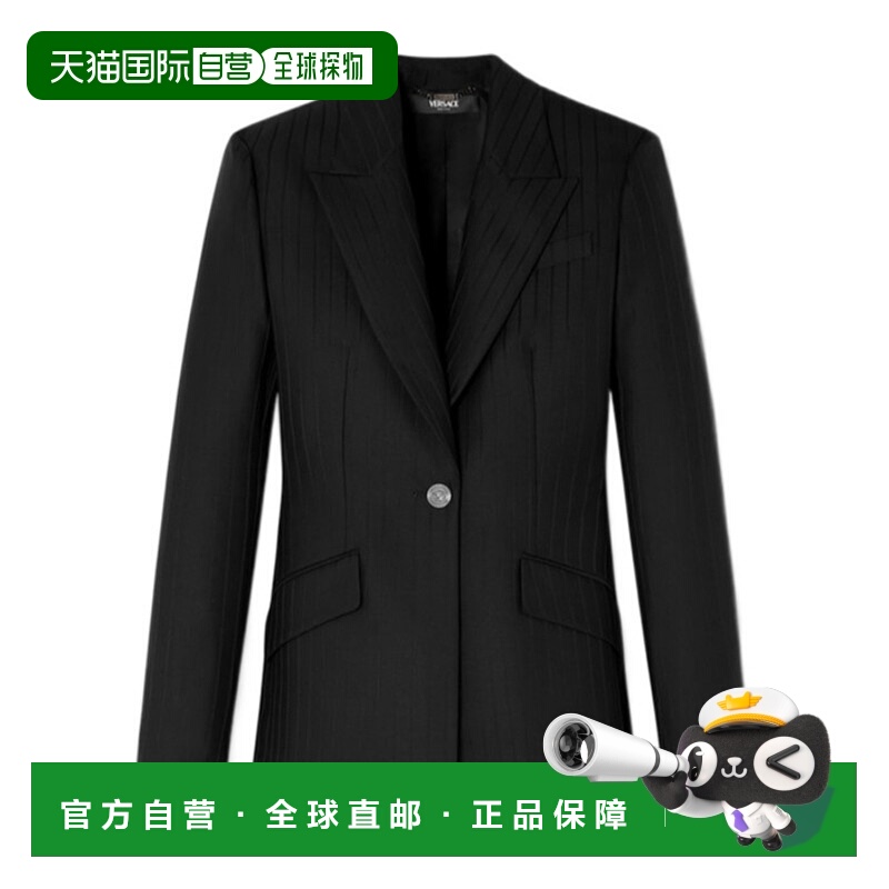 1h可退 VERSACE 女士西服 10180181A162601B000 AW2025 黑色羊毛