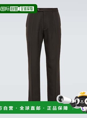 1h可退 潮奢 The Row 男士 Seth 羊毛直筒长裤 brown棕色 舒适时