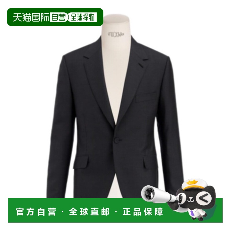 1h可退 DIOR 男士夹克 443C250A6267C840 AW2024 黑色 单排扣西装