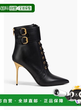 1h可退 潮奢 Balmain 巴尔曼 女士 Uria 绑带皮质短靴 AN1TA740LV
