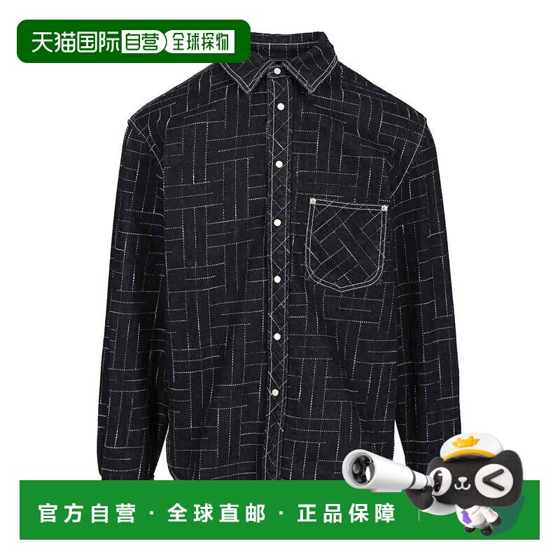 KENZO 男士衬衫 FF65DC4226V1DM AW2025 蓝色 KENZO WEAVE CASUAL图片