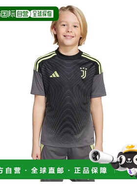 ADIDAS Juventus 25/26赛季守门员主场青少年款短袖T恤 中性球衣