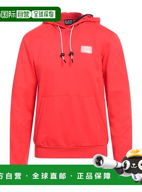1h可退 潮奢 Ea7 男士 连帽运动衫 red红色 舒适时尚
