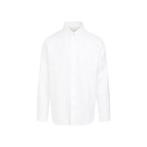 GIVENCHY 男士衬衫 BM60ZH140C100 SS2025 白色 Cotton shirt