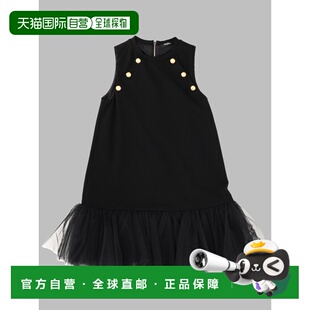 BALMAIN 女童连衣裙 BX1D42KJ0371930OR AW2025 黑色