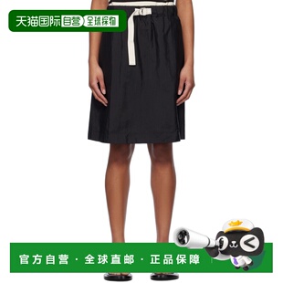 1h可退 潮奢 Jil Sander 吉尔 桑达 女士 黑色束带半身裙 J40MA01