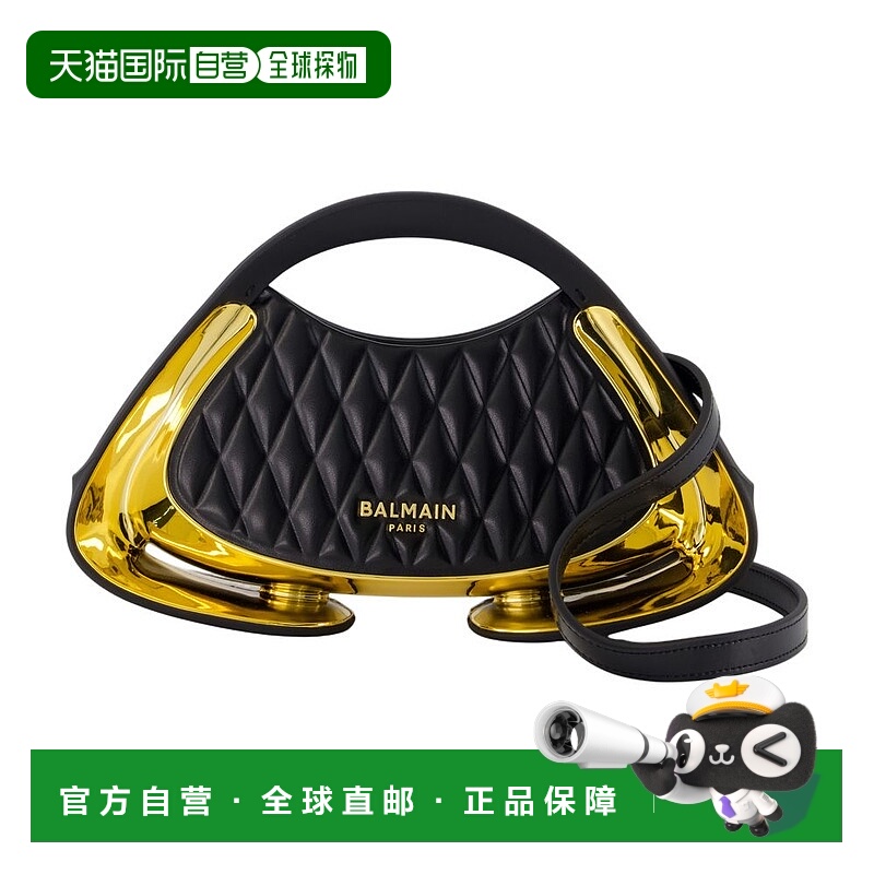 1h可退 BALMAIN 女士斜挎包 DN0DA902KTUGEAD CO 黑色 Handbag `J