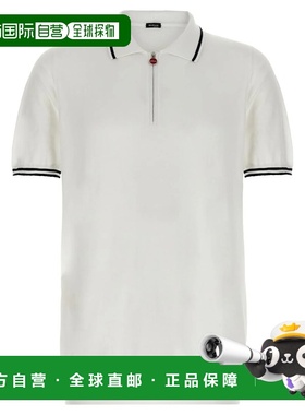 KITON 男士衬衫 UMK0458V110A001 SS2025 白色 Kiton 'Ciro' Polo