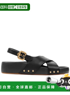 CHLOÉ 女士凉鞋 CH25A10AH3001 AW2025 黑色 圆头平底凉鞋