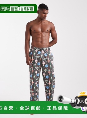 1h可退 潮奢 ASOS 男士 Christmas bauble 设计休闲印花内裤(黑色