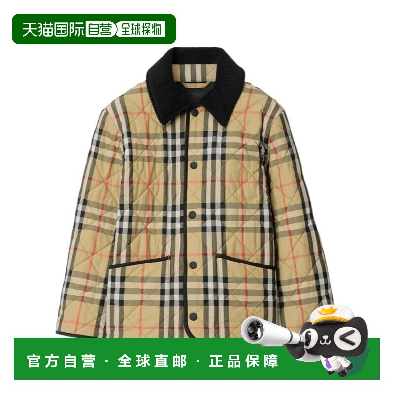BURBERRY 男童夹克 81085001 CO 花色 格纹绗缝夹克绒衣