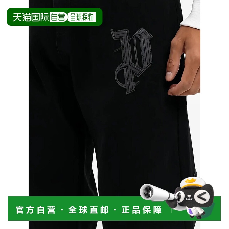 1h可退 PALM ANGELS 男士休闲裤 PMYA041F25DEN0011010BLACKBLACK