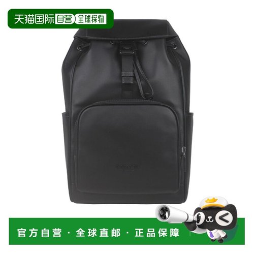 COACH 男士双肩包 CU112QBBK AW2024 黑色 logo标识双肩包