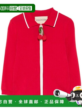 VALENTINO 女士针织毛衣 BKA12T9EQBRT AW2025 红色 拉链针织衫