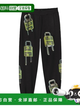 GIVENCHY 男士休闲裤 BM517J3YBC001 SS2023 黑色 徽标卫裤运动裤